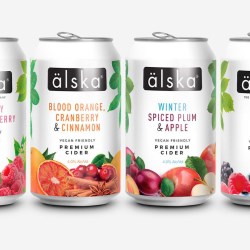 Super-HD print finish gives älska fruit cider cans a crisp new look